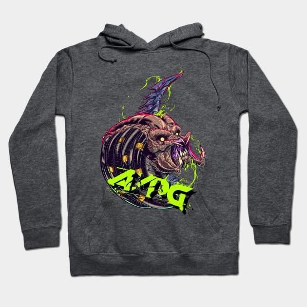 Impaled Predator (with splatter logo) Hoodie by Alien vs. Predator Galaxy (www.avpgalaxy.net)